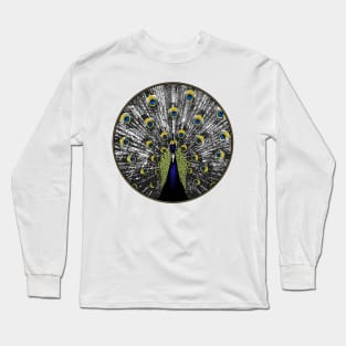 Peacock in a circle Long Sleeve T-Shirt
